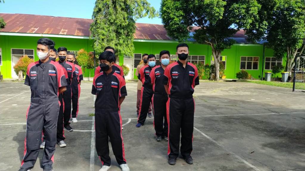 Siswa SMK Batanghari Kota Jambi briefing sebelum prakerin/ Pribadi