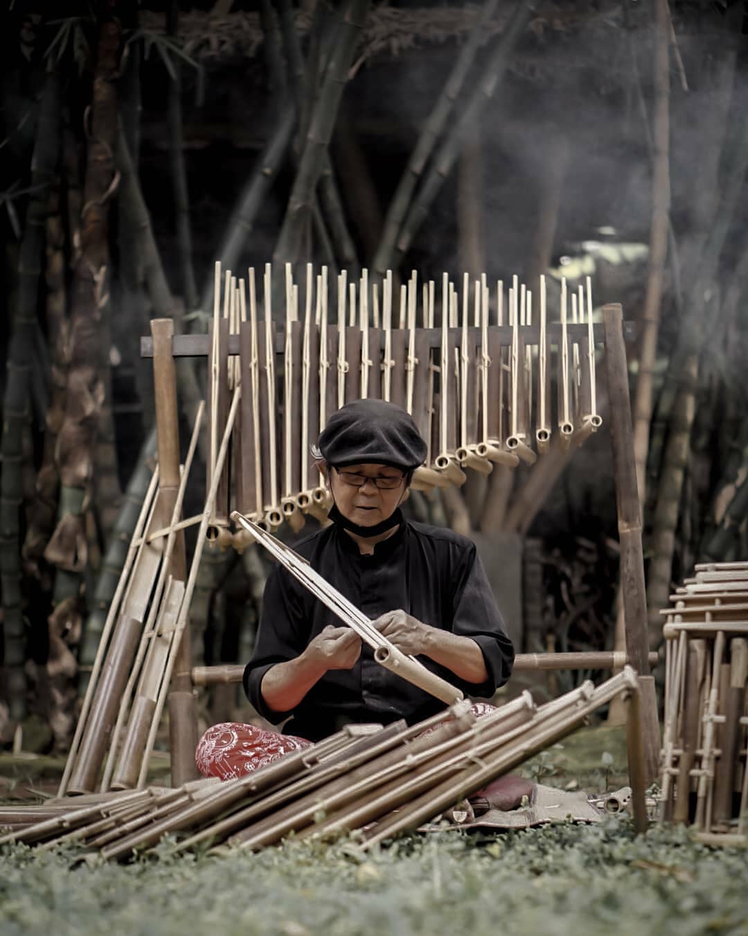 Angklung Bambu. Gambar Instagram @angklungudjo